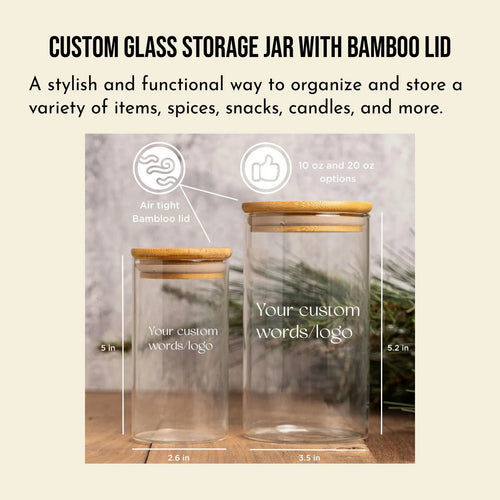 Funny Gag Gift Glass Jar, Fart Jar, Glass Storage Jar with Bamboo Lid 
