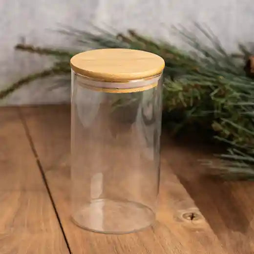 Glass Storage Jar with Bamboo Lid  #4147486357-1