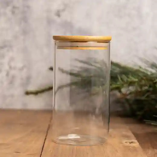 Glass Storage Jar with Bamboo Lid #4132635757