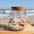 Personalized Glass Jar, Seashell Collection Keepsake Storage Container, Beach Decor
