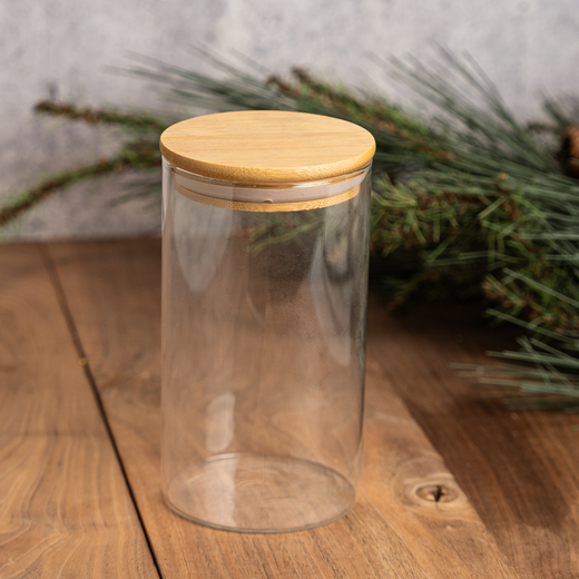 Glass Storage Jar with Bamboo Lid 4131768033