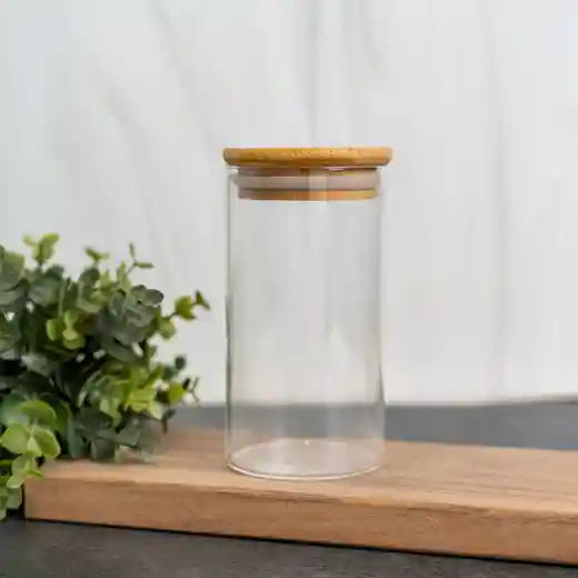 Glass Storage Jar with Bamboo Lid  #4132033503