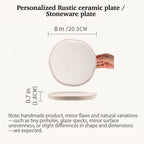 Personalized Rustic ceramic plate / Stoneware plate, New Couple Wedding Gift