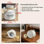 Personalized Anniversary Ceramic Garden Flower Pot, Hanging Planter, Celebration/Milestone Gift for Friend, Husband, Wife, Colleague
