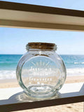 Personalized Glass Jar, Seashell Collection Keepsake Storage Container, Beach Decor