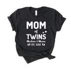 Personalized Mom of Twins Shirt - Mama of Twins Shirt - Custom Gift with twins' names [Unisex Shirt]