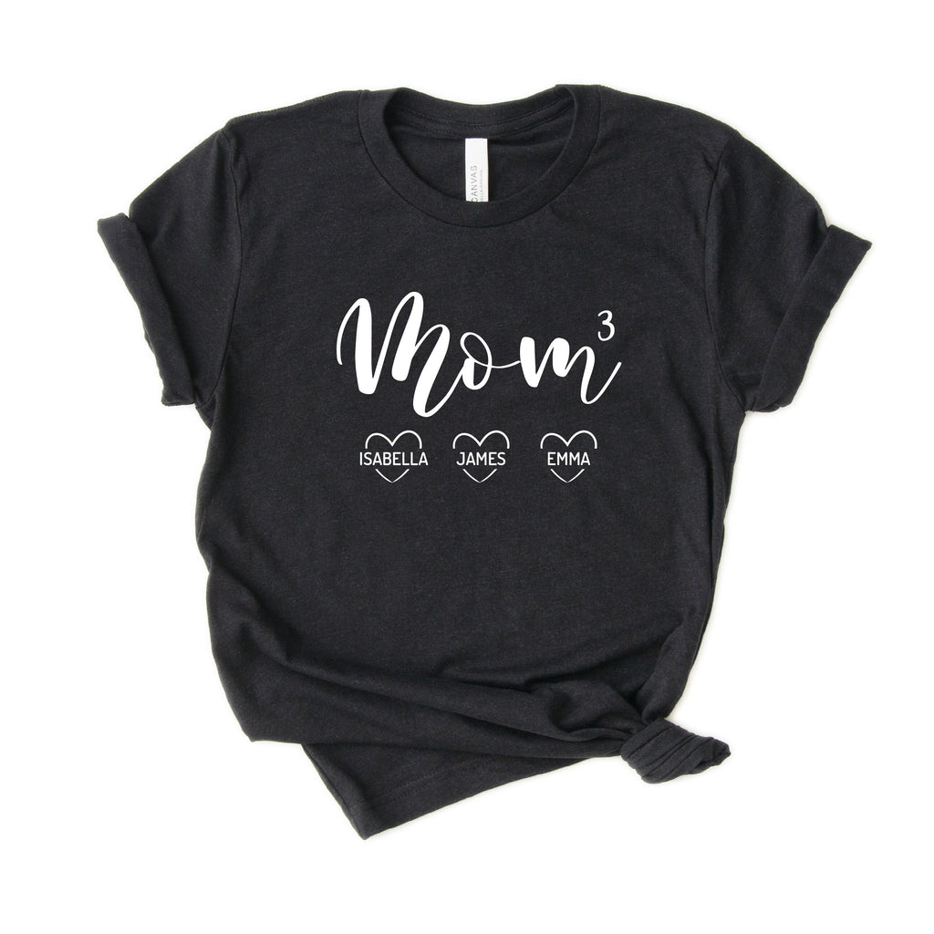 Personalized Mom of 3 Shirt - Mom of Three Shirt - Mama of 3 Shirt - Customized with names - Gift [Unisex Tee]