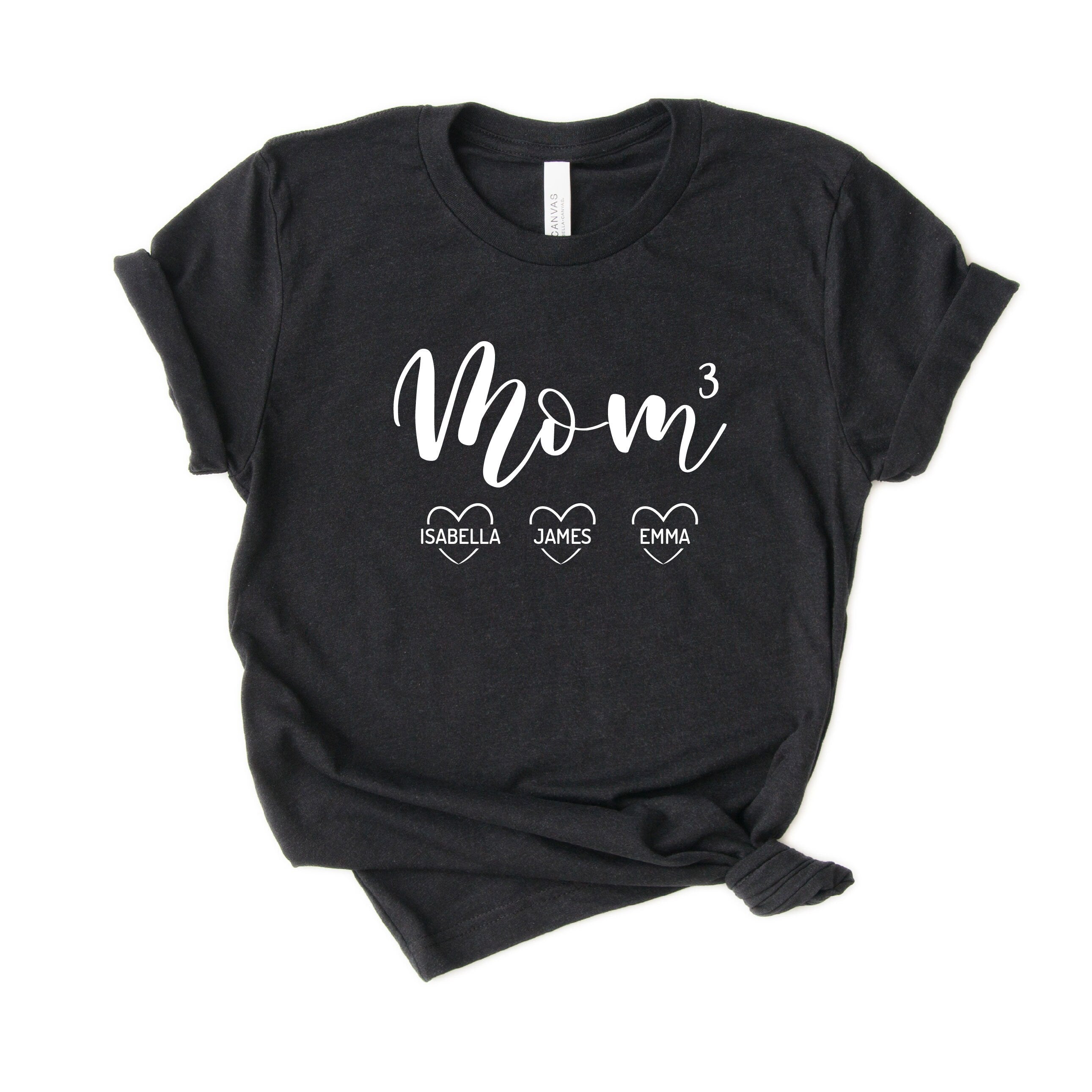 Personalized Mom of 3 Shirt - Mom of Three Shirt - Mama of 3 Shirt - Customized with names - Gift [Unisex Tee]