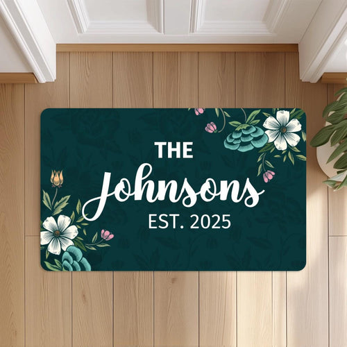Personalized 18x30'' Family Doormat, Custom Last Name and Est Year Doormat, Welcome Door mat, Housewarming Home Gift 18''x30'' sized