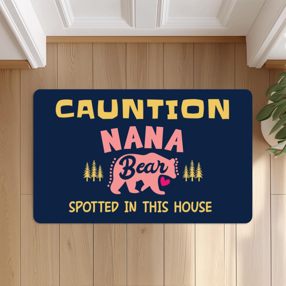 Personalized 18x30'' Funny Nana Papa Doormat, Custom Cute Grandma Grandpa Doormat, Welcome Door mat, Housewarming Home Grandparents Gift