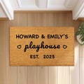 Personalized Kids Playhouse Doormat, Custom Family Doormat, Home Welcome Door mat, Housewarming Gift Outdoor Mat