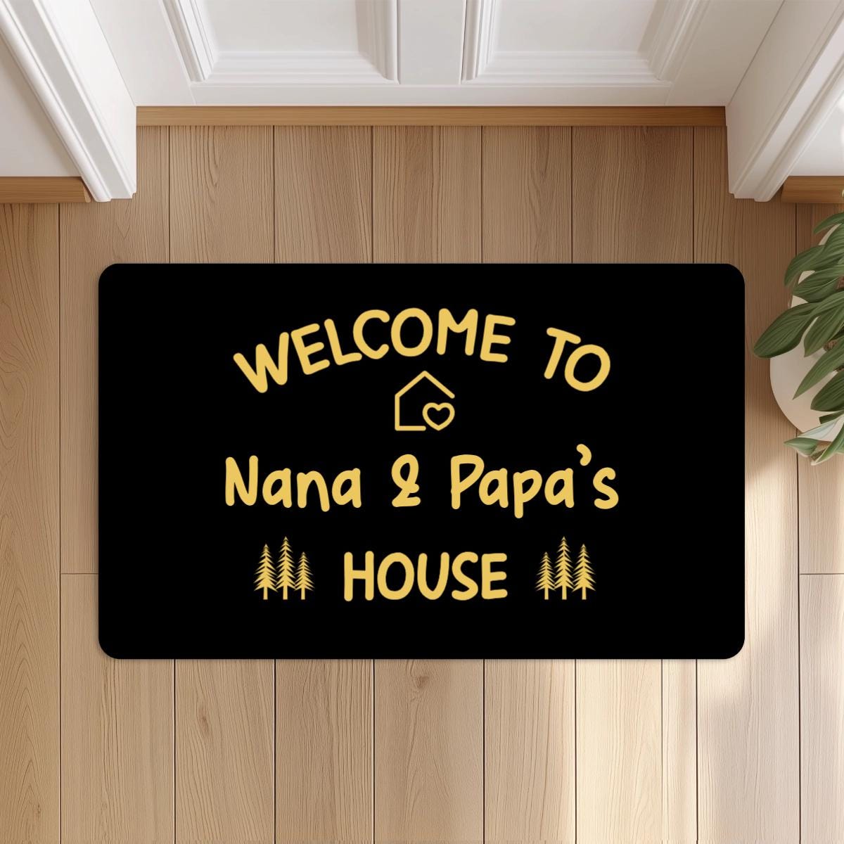 Personalized Nana Papa Doormat, Custom Grandma Grandpa Doormat, Welcome Door mat, Housewarming Home Grandparents Gift 18''x30'' sized