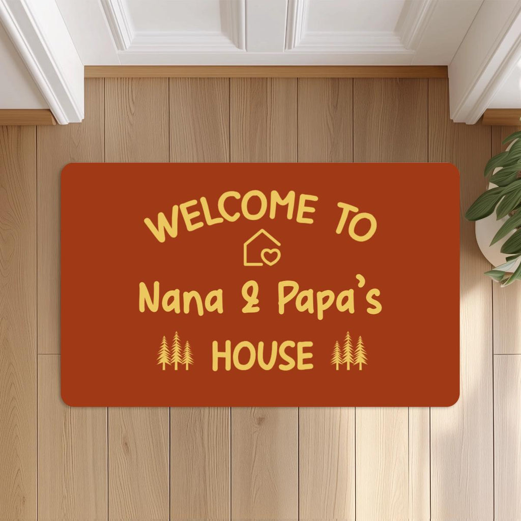 Personalized Nana Papa Doormat, Custom Grandma Grandpa Doormat, Welcome Door mat, Housewarming Home Grandparents Gift 18''x30'' sized