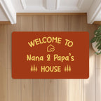 Personalized Nana Papa Doormat, Custom Grandma Grandpa Doormat, Welcome Door mat, Housewarming Home Grandparents Gift 18''x30'' sized