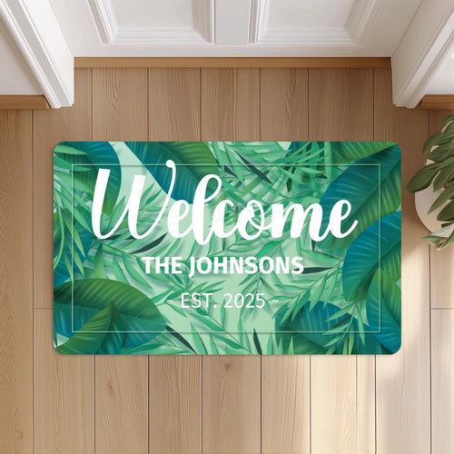 Personalized 18x30'' Family Doormat, Custom Last Name and Est Year Doormat, Welcome Door mat, Housewarming Home Gift 18''x30'' sized