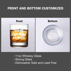 Personalized Whiskey Glasses Gift for Friends, Custom Engraved Rocks Glass, Funny Monogram Gift for Men, wine, cocktail, tequila barware