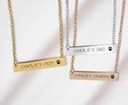 Personalized Dog Mom Necklace, Cat Mom, Custom Engraved Bar Necklace with dog’s Name, Gift for Dog Cat Pet Lover, Dog Owner