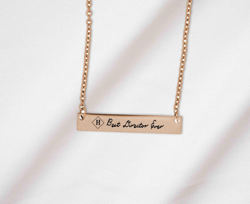 Personalized Best Director Ever Necklace, Custom Initial Gift for Film Director