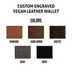 Personalized Wallet for Husband Boyfriend with Engraved Name/Message inside, Valentine’s Day Gift for Men