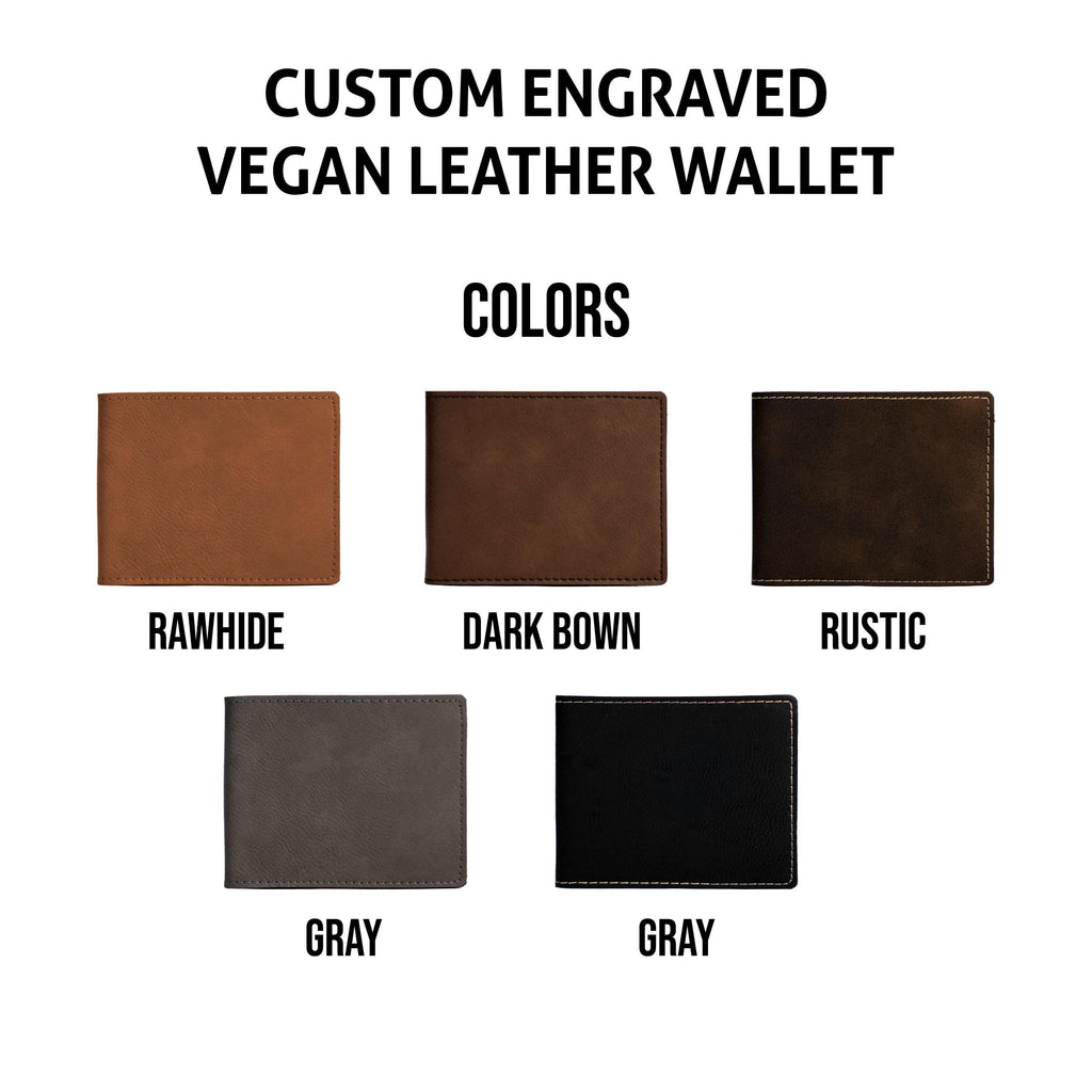 Personalized Wallet for Brother with Engraved Name/Message inside, Father’s Day Gift for Men