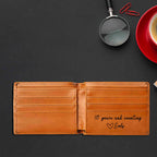 Personalized Wallet for Husband Boyfriend with Engraved Name/Message inside, Anniversary Gift, Valentine’s Day Gift for Men
