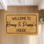 Personalized Doormat for Grandma Grandpa House, Customize the title/text, Grandparents Gift Outdoor Mat