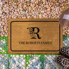 Personalized Welcome Doormat with Family Name, Custom monogram last name doormat, Housewarming Gift, House Decor Outdoor Mat