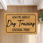 Personalized Doormat for Dog Trainer, Custom Dog Training Small Business Doormat, Gift Outdoor Mat