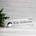 Personalized Nameplate for Realtor or any title, Custom Name Wedge, Desk Sign, Office Job Title Desk Bar Clear Name Plate