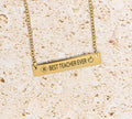 Personalized Necklace For Teacher with Initial, Custom Gift for Teacher Appreciation
