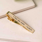 Personalized Tie Clip with messages, Custom TieClip for Husband Boyfriend, Men's Jewelry Gift