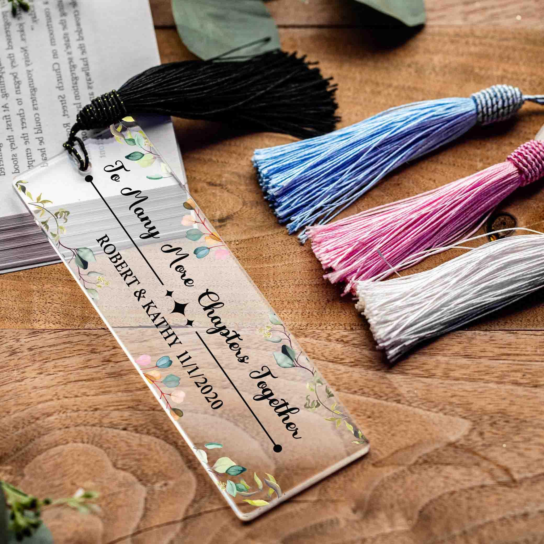 Personalized bookmark with Name & Message, for Boyfriend Girlfriend Wife Husband, Book Lover gift, Gift For Him, Gift for Her, Reader Gift