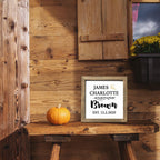 Personalized New Couple Home Welcome Sign, Custom House Wood Decor, Rustic Cottage Sign, Square Wooden Decor