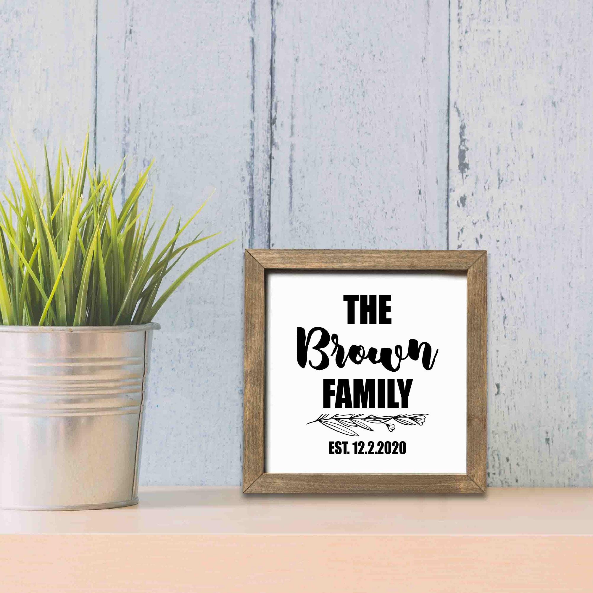 Personalized Family Home Welcome Sign, Custom House Wood Decor, Rustic Cottage Sign, Square Wooden Decor