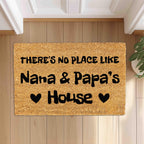 Personalized Doormat for Grandma Grandpa House, Customize the title/text, There's no place like Nana & Papa's House, Grandparents Gift