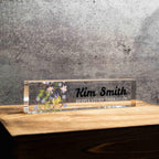 Personalized Nameplate for Respiratory therapist or any title, Custom Name Wedge, Desk Sign, Office Job Title Desk Bar Clear Name Plate