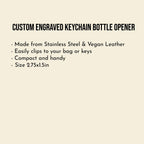 Personalize Keychain Bottle Opener with Name and title, Groomsman proposal Wedding gift for Men