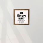 Personalized Family Home Welcome Sign, Custom House Wood Decor, Rustic Cottage Sign, Square Wooden Decor