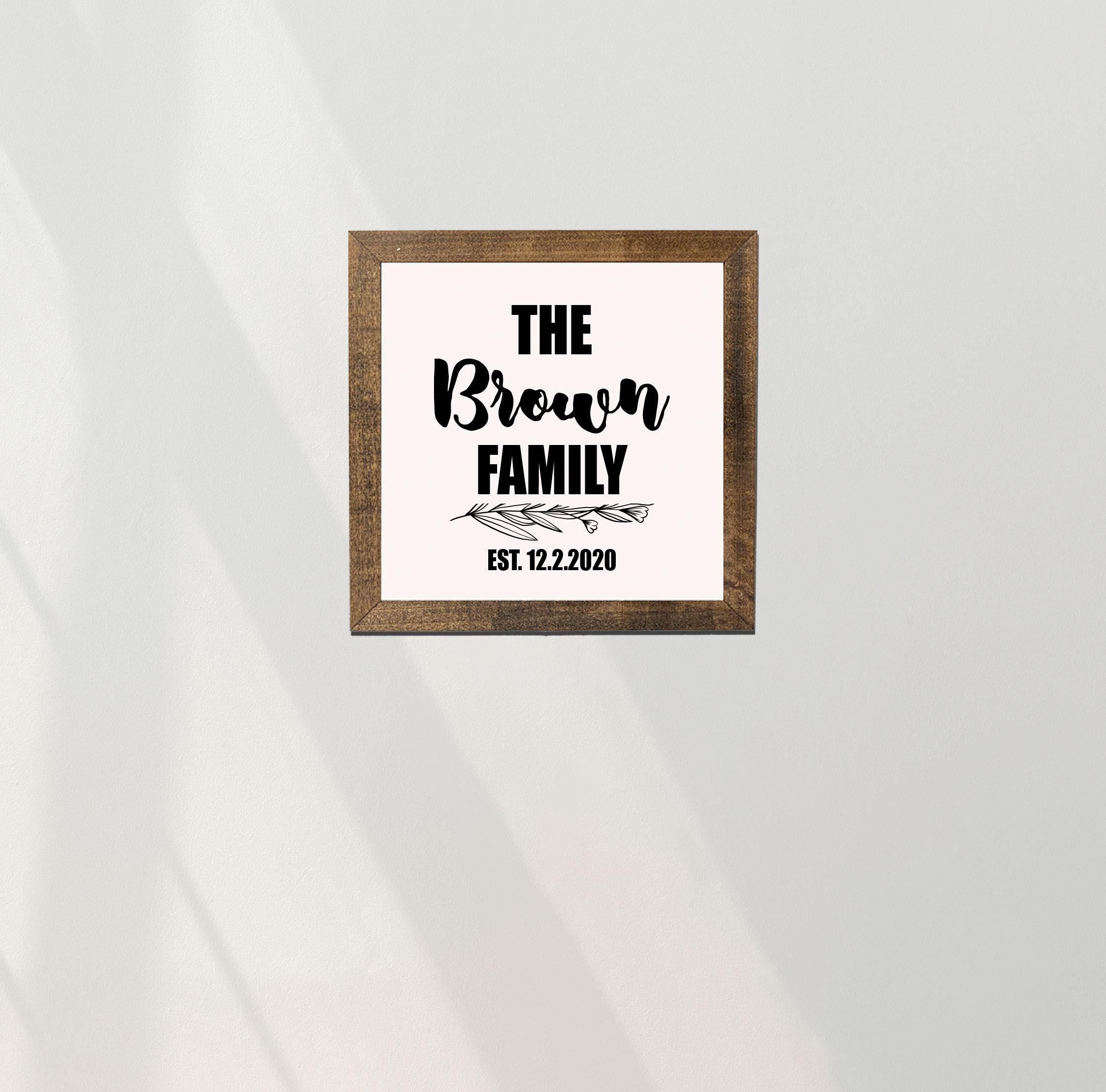 Personalized Family Home Welcome Sign, Custom House Wood Decor, Rustic Cottage Sign, Square Wooden Decor