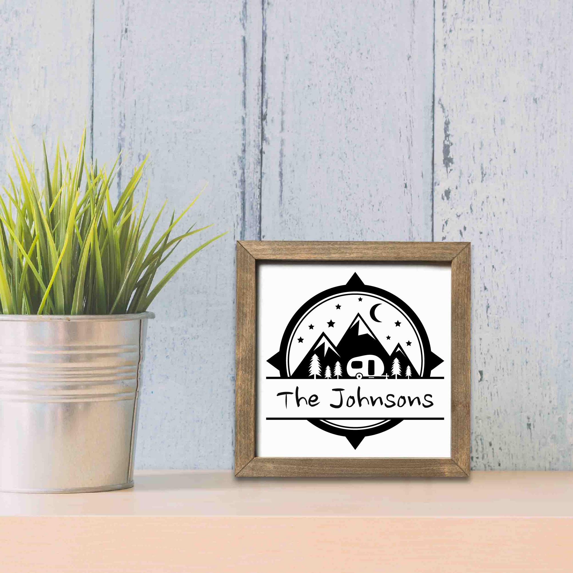 Personalized RV Family Name Sign - RV Decor - Camper Sign - Wall Art