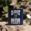 Personalized Funny Dog Glass hip flask, 6oz portable stainless steel flask, Drinking Gifts for man, Leakproof Pocket Flask
