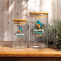 Personalized Glass Jar with logo, image or text, Custom Storage Jar for Company, Team, Office, Corporate Employee, new business owner gift