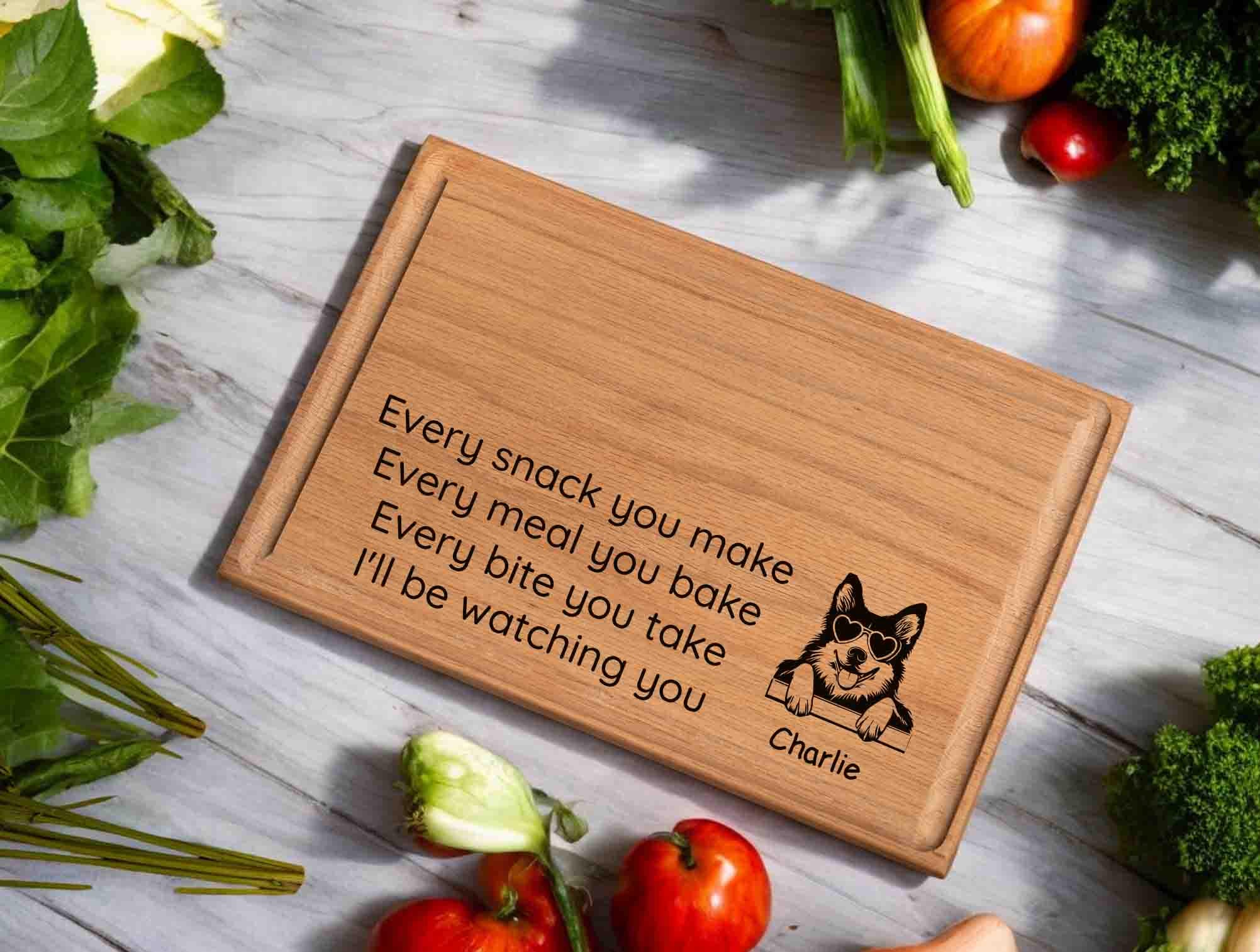 Personalized Funny Dog Cutting Board, Custom Charcuterie Board, Kitchen Decorations, Gift for Dog Owner, Dog Mom