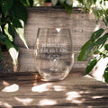 Personalized Funny Dog Stemless Wine Glass, Cocktail Cups, Beverage Glass Tumbler for Red, White Wine, Dishwasher Safe