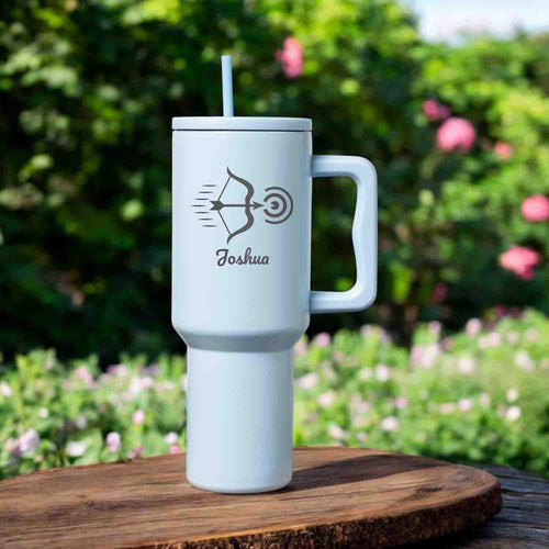 Personalized Archery name tumbler, Custom engraved 40oz Large Stainless Steel Tumbler, Archer Bowhunting Gift