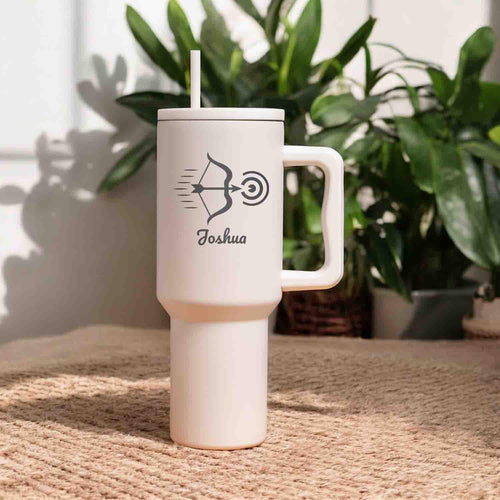 Personalized Archery name tumbler, Custom engraved 40oz Large Stainless Steel Tumbler, Archer Bowhunting Gift