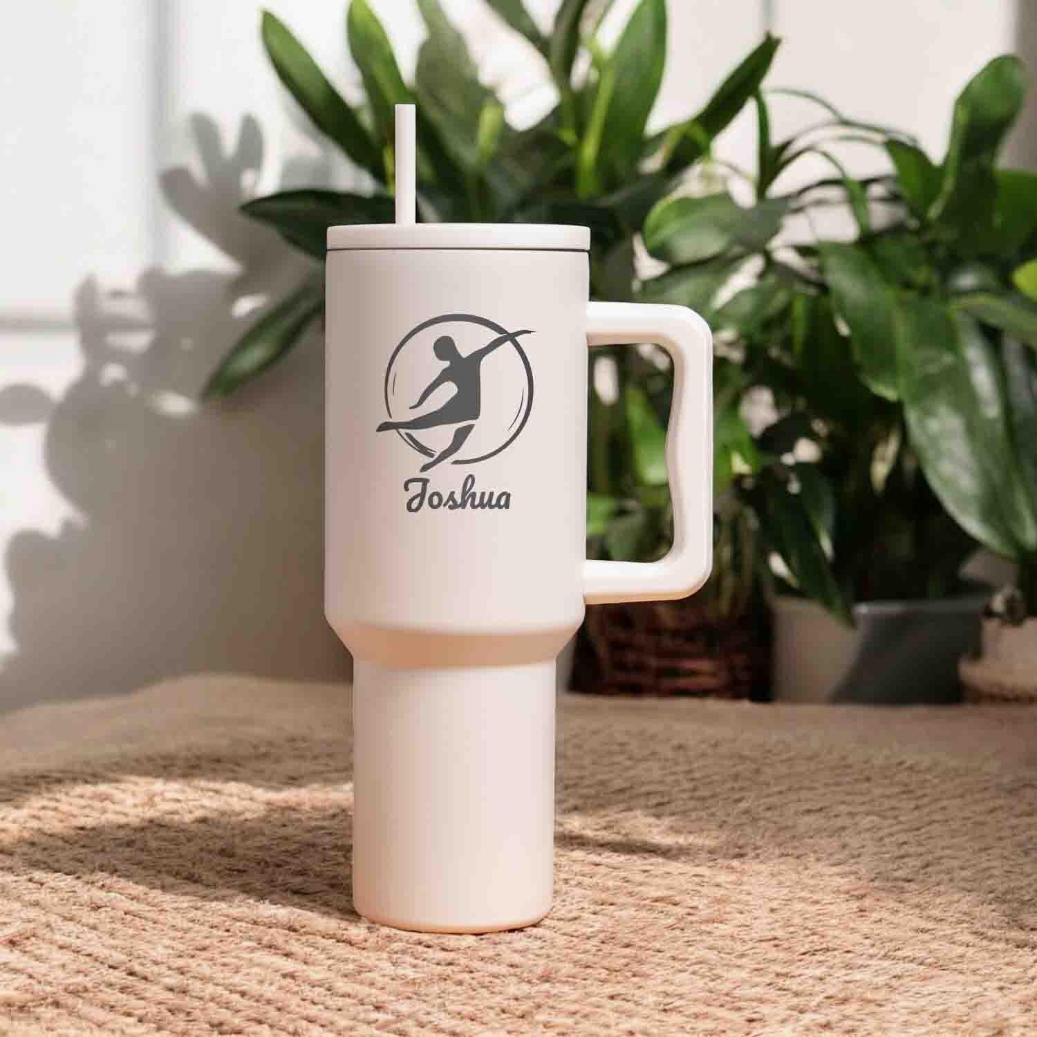 Personalized dancer name tumbler, Custom engraved 40oz Large Stainless Steel Tumbler, Ballet Ballerina Recital Gift