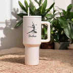 Personalized Gymnastics dancer name tumbler, Custom engraved 40oz Large Stainless Steel Tumbler, Gymnast, Ballet Ballerina Gift
