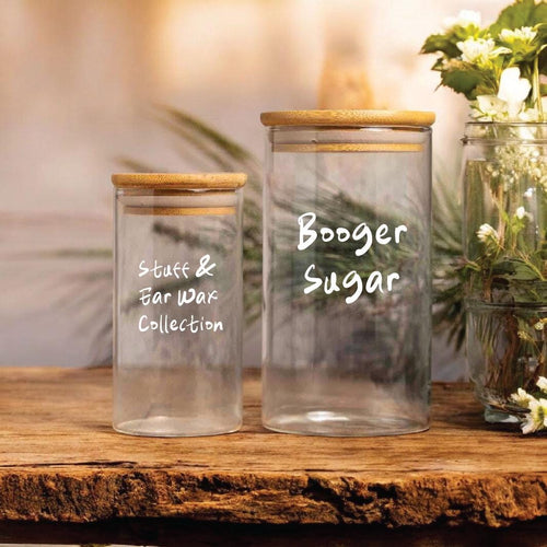 Funny Gag Gift Glass Jar, Sugar Storage, Snarky White Elephant Gift, Housewarming Gift, Home Decor Inappropriate Gift