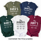 Personalized Mimi Shirt - Custom (any title)'s heart belongs to - with kids names Matching Family Shirt [Unisex Tee]